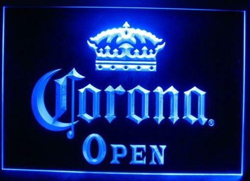 Corona Extra Open (2) LED Neon Sign USB - Blue - TheLedHeroes