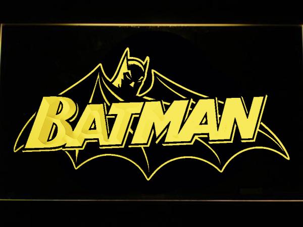 Batman 3 LED Neon Sign USB - Yellow - TheLedHeroes