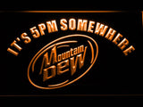 Mountain Dew It's 5pm Somewhere LED Neon Sign Electrical - Orange - TheLedHeroes