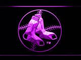 Boston Red Sox (8) LED Neon Sign USB - Purple - TheLedHeroes
