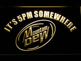 Mountain Dew It's 5pm Somewhere LED Neon Sign Electrical - Yellow - TheLedHeroes