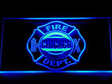 Chicago Fire Dept. LED Neon Sign USB - Blue - TheLedHeroes
