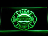 Chicago Fire Dept. LED Neon Sign USB - Green - TheLedHeroes
