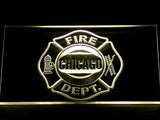 Chicago Fire Dept. LED Neon Sign USB - Yellow - TheLedHeroes
