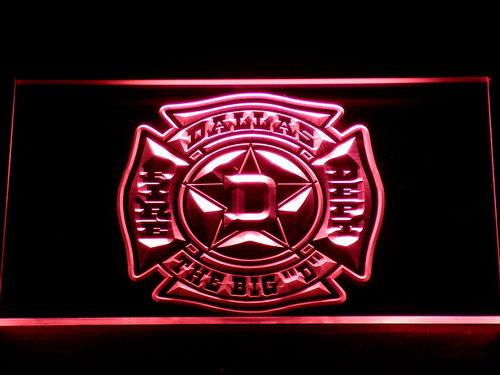 Dallas Fire Dept. The Big "D" LED Neon Sign Electrical - Red - TheLedHeroes