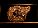 Detroit Fire Dept. LED Neon Sign USB - Orange - TheLedHeroes