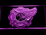 Detroit Fire Dept. LED Neon Sign USB - Purple - TheLedHeroes