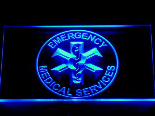 Emergency Medical Services LED Neon Sign Electrical - Blue - TheLedHeroes