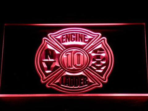 New York Fire Dept. C10 LED Neon Sign USB - Red - TheLedHeroes