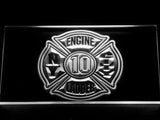 New York Fire Dept. C10 LED Neon Sign USB - White - TheLedHeroes