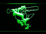 Baltimore Orioles (4) LED Neon Sign Electrical - Green - TheLedHeroes
