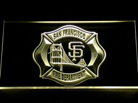 San Francisco Fire Dept. LED Neon Sign USB - Yellow - TheLedHeroes