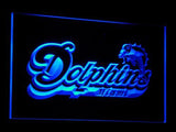 Miami Dolphins LED Neon Sign USB - Blue - TheLedHeroes