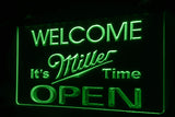 FREE Miller It's Time Open LED Sign - Green - TheLedHeroes