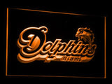 Miami Dolphins LED Neon Sign USB - Orange - TheLedHeroes