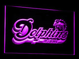 Miami Dolphins LED Neon Sign Electrical - Purple - TheLedHeroes
