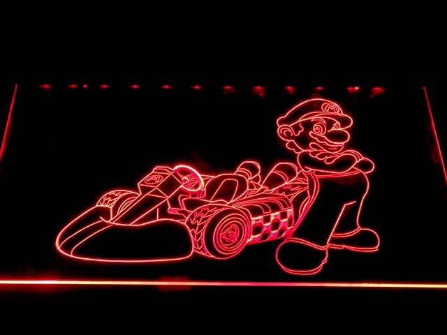 Mario Kart LED Neon Sign Electrical - Red - TheLedHeroes