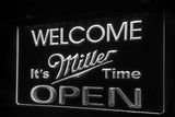 Miller It's Time Open LED Neon Sign Electrical - White - TheLedHeroes