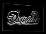 Miami Dolphins LED Neon Sign USB - White - TheLedHeroes