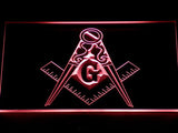 FREE Masonic Mason Freemason LED Sign - Red - TheLedHeroes