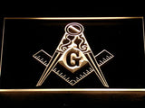 FREE Masonic Mason Freemason LED Sign - Yellow - TheLedHeroes