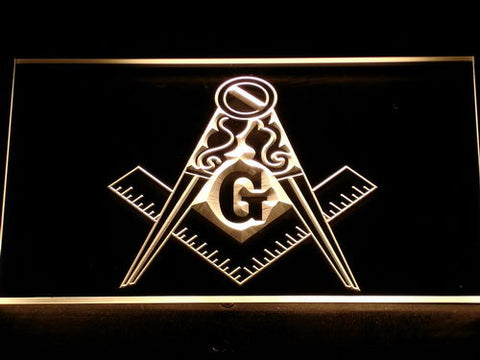 FREE Freemason (2) LED Sign - Yellow - TheLedHeroes