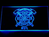 FREE Firefighter's Dept. Wife LED Sign - Blue - TheLedHeroes