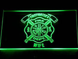 Firefighter's Dept. Wife LED Neon Sign USB - Green - TheLedHeroes