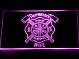 FREE Firefighter's Dept. Wife LED Sign - Purple - TheLedHeroes