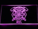 Firefighter's Dept. Wife LED Neon Sign USB - Purple - TheLedHeroes
