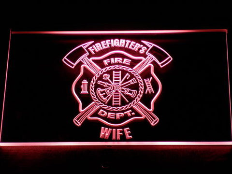 FREE Firefighter's Dept. Wife LED Sign - Red - TheLedHeroes