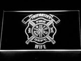 Firefighter's Dept. Wife LED Neon Sign USB - White - TheLedHeroes
