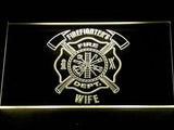 Firefighter's Dept. Wife LED Neon Sign Electrical - Yellow - TheLedHeroes