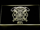 FREE Firefighter's Dept. Wife LED Sign - Yellow - TheLedHeroes