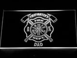 Firefighter's Dept. Dad LED Neon Sign Electrical - White - TheLedHeroes