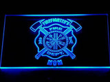 Firefighter's Dept. Mom LED Neon Sign Electrical - Blue - TheLedHeroes