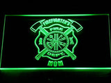 Firefighter's Dept. Mom LED Neon Sign USB - Green - TheLedHeroes