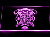 Firefighter's Dept. Mom LED Neon Sign Electrical - Purple - TheLedHeroes