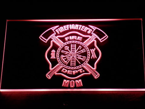 FREE Firefighter's Dept. Mom LED Sign - Red - TheLedHeroes