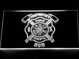 Firefighter's Dept. Mom LED Neon Sign USB - White - TheLedHeroes