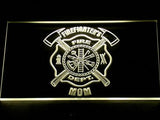 Firefighter's Dept. Mom LED Neon Sign Electrical - Yellow - TheLedHeroes