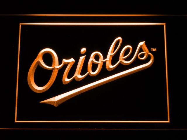 Baltimore Orioles (9) LED Neon Sign Electrical - Orange - TheLedHeroes