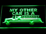 My Other Car is a Fire engine LED Neon Sign USB - Green - TheLedHeroes