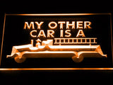 My Other Car is a Fire engine LED Neon Sign USB - Orange - TheLedHeroes