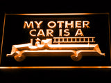 FREE My Other Car is a Fire engine LED Sign - Orange - TheLedHeroes