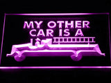 My Other Car is a Fire engine LED Neon Sign USB - Purple - TheLedHeroes