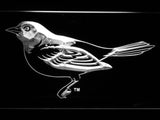 Baltimore Orioles (11) LED Neon Sign Electrical - White - TheLedHeroes