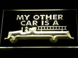 My Other Car is a Fire engine LED Neon Sign USB - Yellow - TheLedHeroes