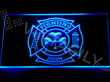 Shamrock Fighting Irish Fire Department LED Sign - Blue - TheLedHeroes
