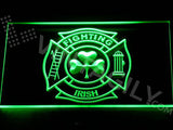 FREE Shamrock Fighting Irish Fire Department LED Sign - Green - TheLedHeroes